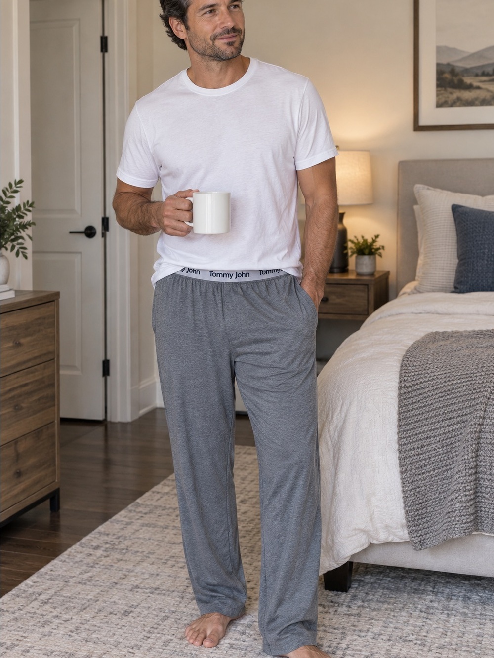Tommy John Gray Men's Lounge Joggers sleep pants NWT